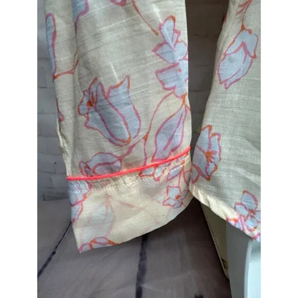 Forte Forte Womens Floral Long Sleeve Cotton Silk Voile Shirt Medium Italy Made - Picture 6 of 12